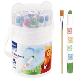 Creioane colorate cerate retractabile SPREE Art Aquarelle 55076, 24 culori/set